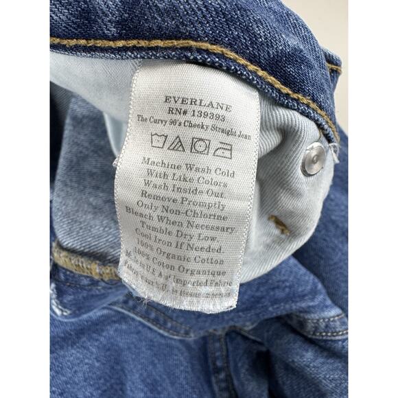 Everlane The Curvy 90s Cheeky Straight Jean Women's 28 Organic Cotton High Rise - Picture 9 of 13